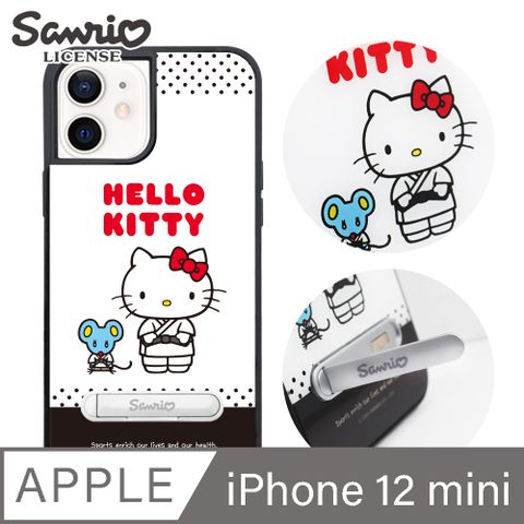 Sanrio 三麗鷗 三麗鷗 Kitty iPhone 12 mini 5.4吋減震立架手機殼-柔道凱蒂