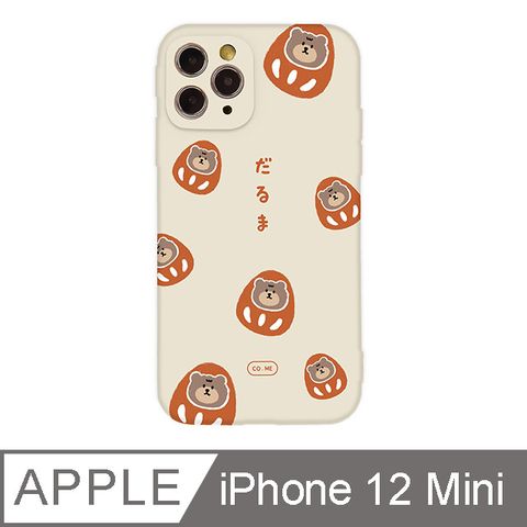 TOYSELECT 拓伊生活 iPhone 12 Mini 5.4吋 CO.ME Planet 日系碎花系列全包抗污iPhone手機殼 大菲不倒翁