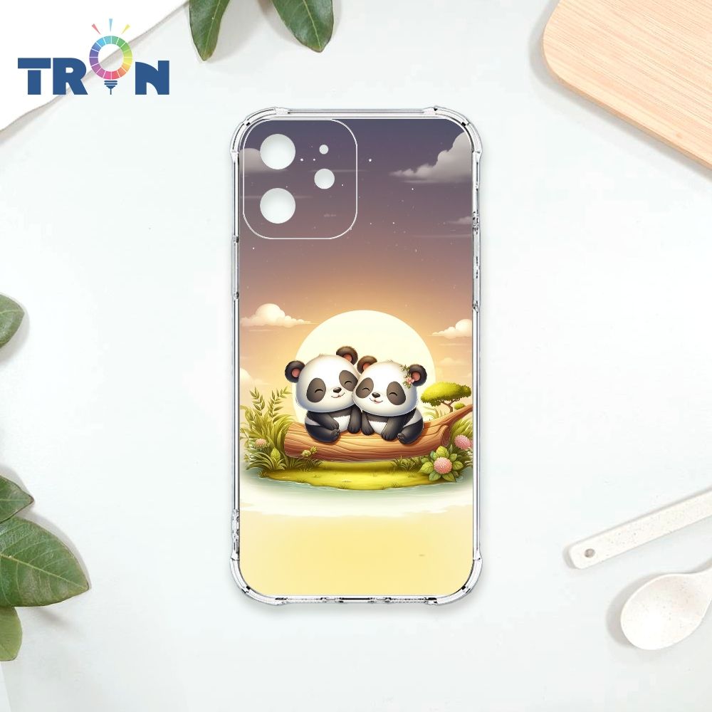  TRON IPhone 12 MINI 可愛萌熊貓 四角防摔殼 手機殼