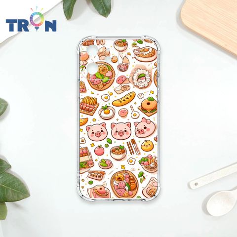 TRON IPhone 12 MINI 小豬與食物系列 四角防摔殼 手機殼