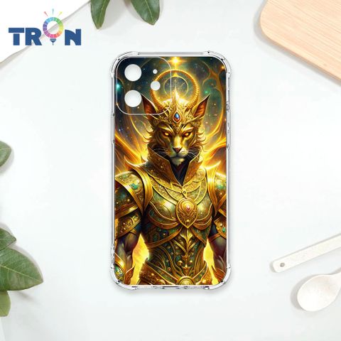 TRON IPhone 12 MINI 身披金甲的貓 四角防摔殼 手機殼