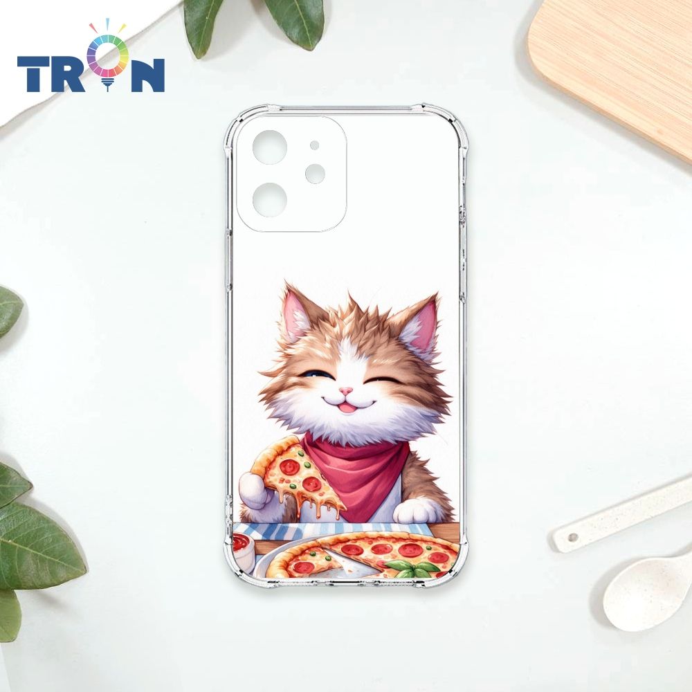  TRON IPhone 12 MINI 貓咪美食評鑑家 四角防摔殼 手機殼