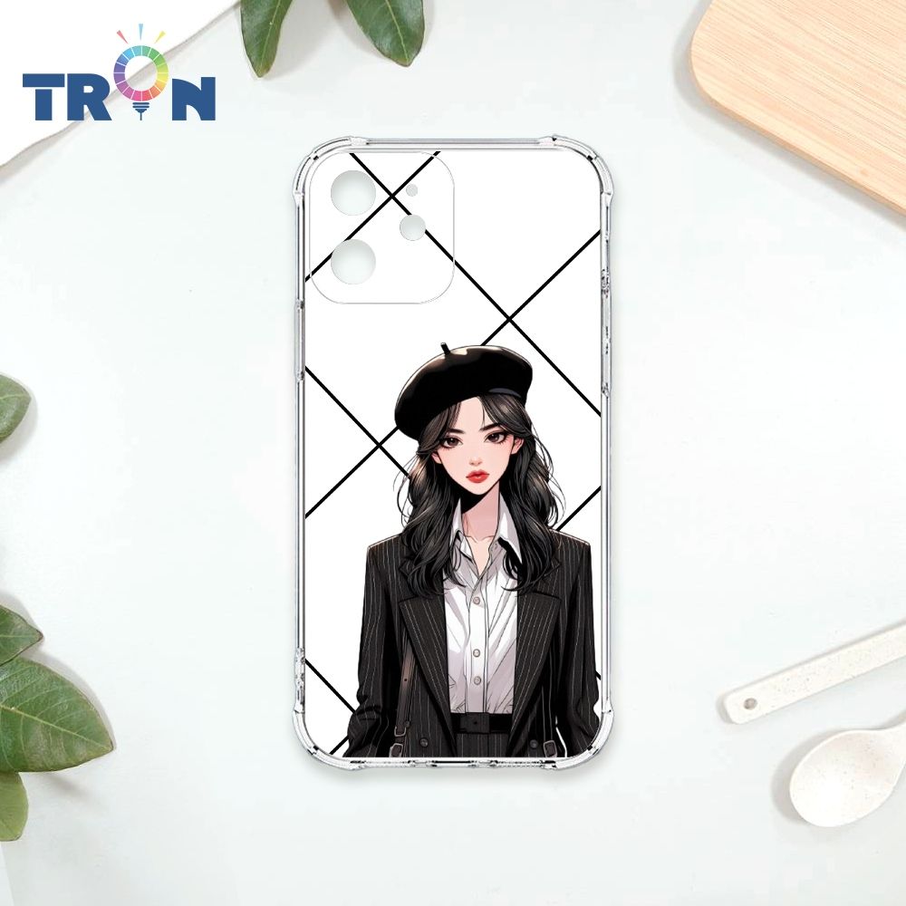  TRON IPhone 12 MINI 雜誌風女孩 四角防摔殼 手機殼