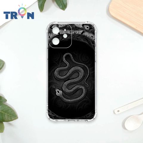 TRON IPhone 12 MINI 黑白蛇圖騰 四角防摔殼 手機殼