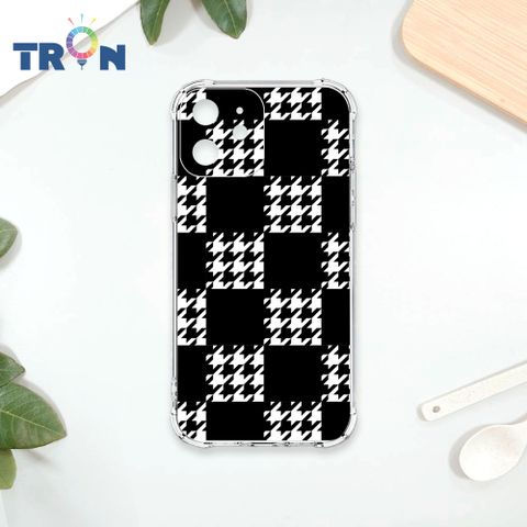 TRON IPhone 12 MINI 格子千鳥紋 四角防摔殼 手機殼