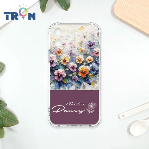 TRON IPhone 12 MINI 藝術刀畫油畫花卉 四角防摔殼 手機殼