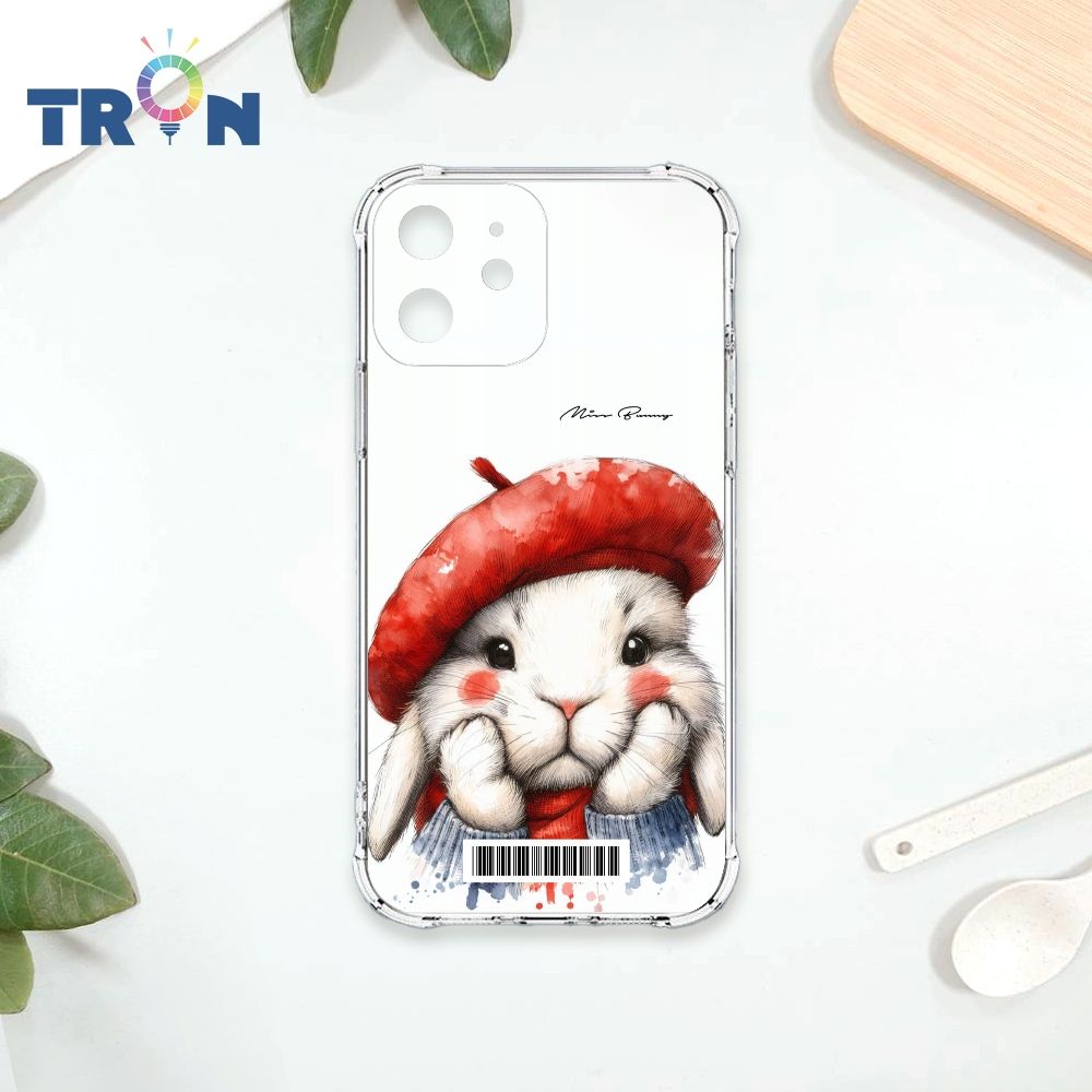  TRON IPhone 12 MINI 賣萌兔兔  載具 四角防摔殼 手機殼