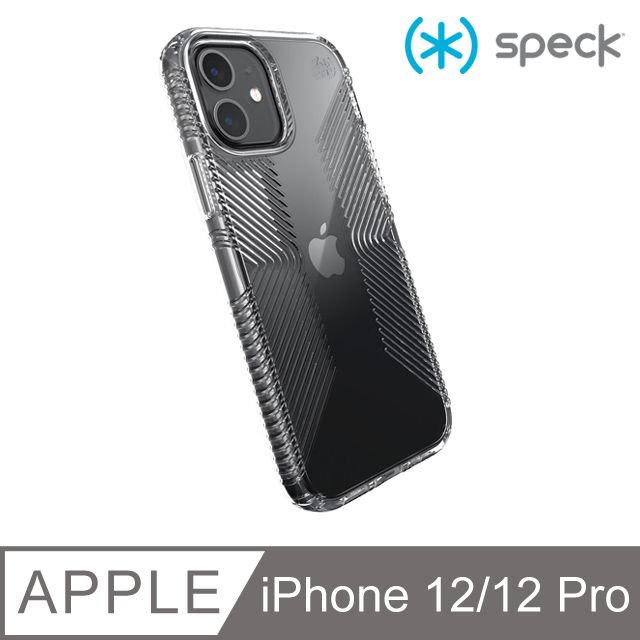 Speck  Presidio Perfect-Clear Grip iPhone 12/12 Pro 透明抗菌防手滑防摔殼(4米防摔)