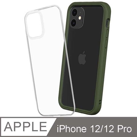 RHINOSHIELD 犀牛盾 iPhone 12/12 Pro Mod NX 邊框背蓋兩用手機殼-軍綠色