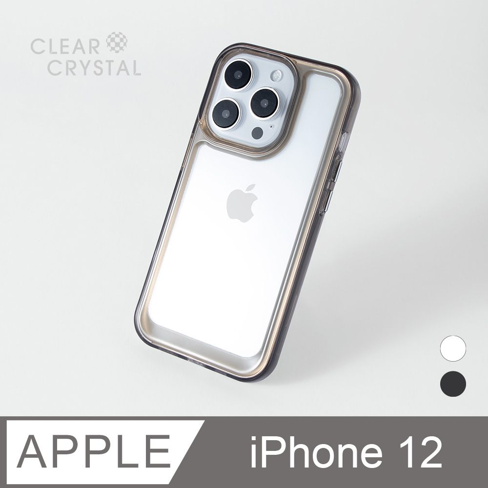  iPhone 12 手機殼 輕透防摔太空殼 i12 保護殼 (透黑)