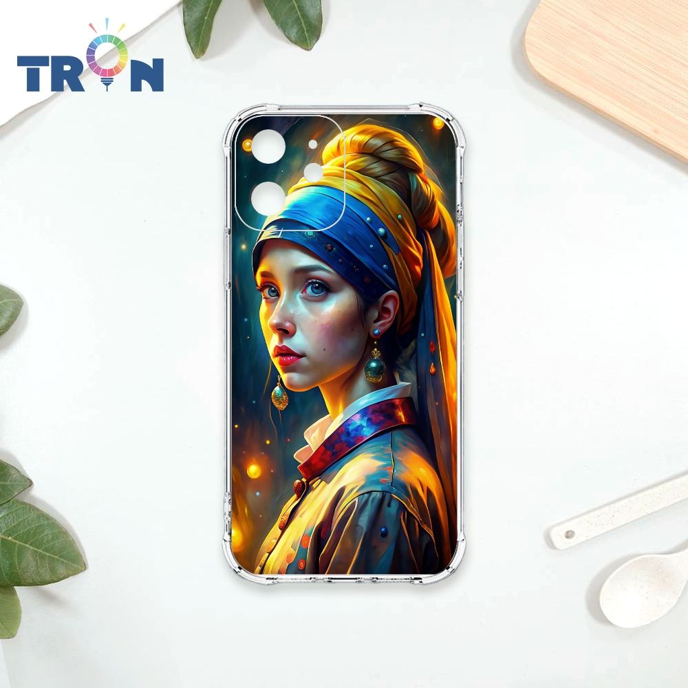  TRON IPhone 12 戴頭巾的少女 四角防摔殼 手機殼