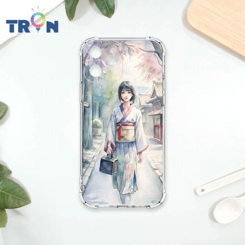 TRON IPhone 12 水彩少女 四角防摔殼 手機殼