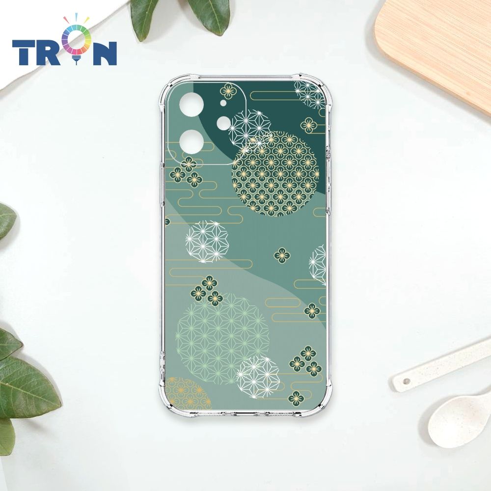  TRON IPhone 12 日系和風圓點散花系列 四角防摔殼 手機殼