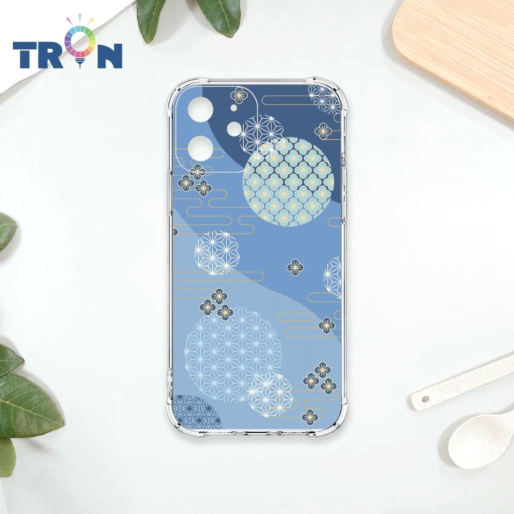  TRON IPhone 12 日系和風圓點散花系列 四角防摔殼 手機殼