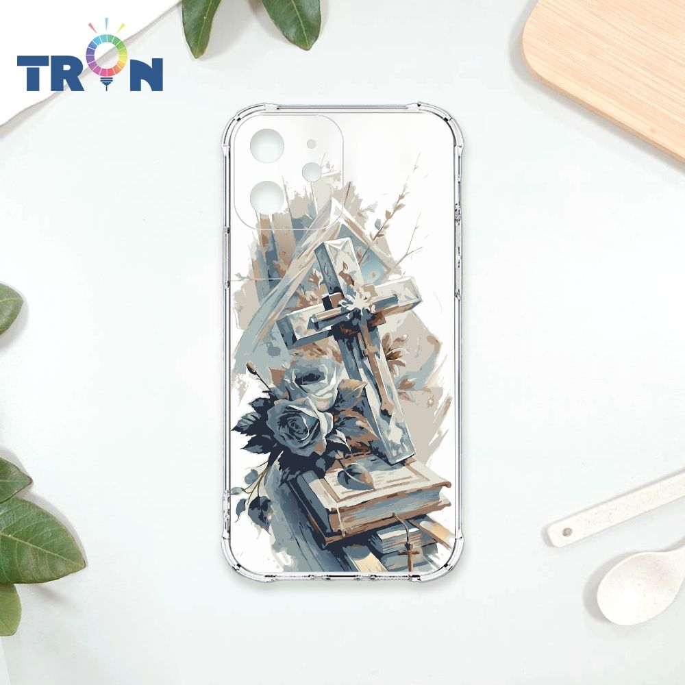  TRON IPhone 12 十字架水彩 四角防摔殼 手機殼