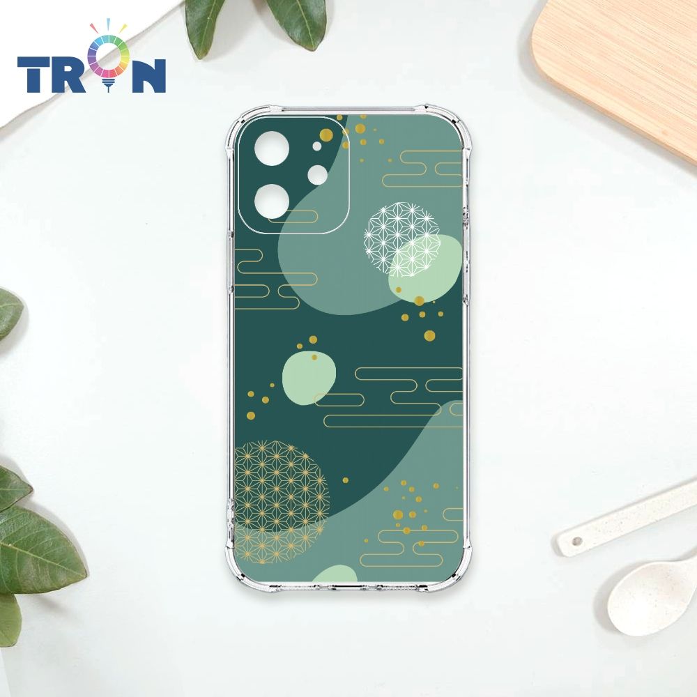  TRON IPhone 12 日系和風圓點流雲系列 四角防摔殼 手機殼