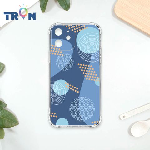 TRON IPhone 12 日系和風圓點海波系列 四角防摔殼 手機殼