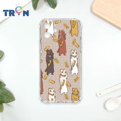 TRON IPhone 12 俄羅斯方塊招財貓-長貓來襲 四角防摔殼 手機殼