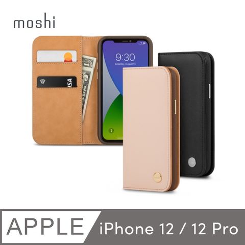 Moshi Overture 磁吸可拆式卡夾型皮套for iPhone 12/12 Pro