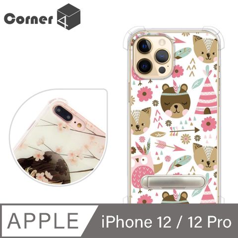 Corner4 iPhone 12 / iPhone 12 Pro 6.1吋四角防摔立架手機殼-森林物語