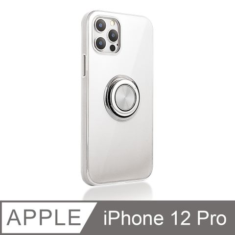 《指環支架空壓殼》iPhone 12 Pro 手機殼 i12 Pro 保護殼 磁吸式 手機支架 軟殼(透明)支架360°自由調整