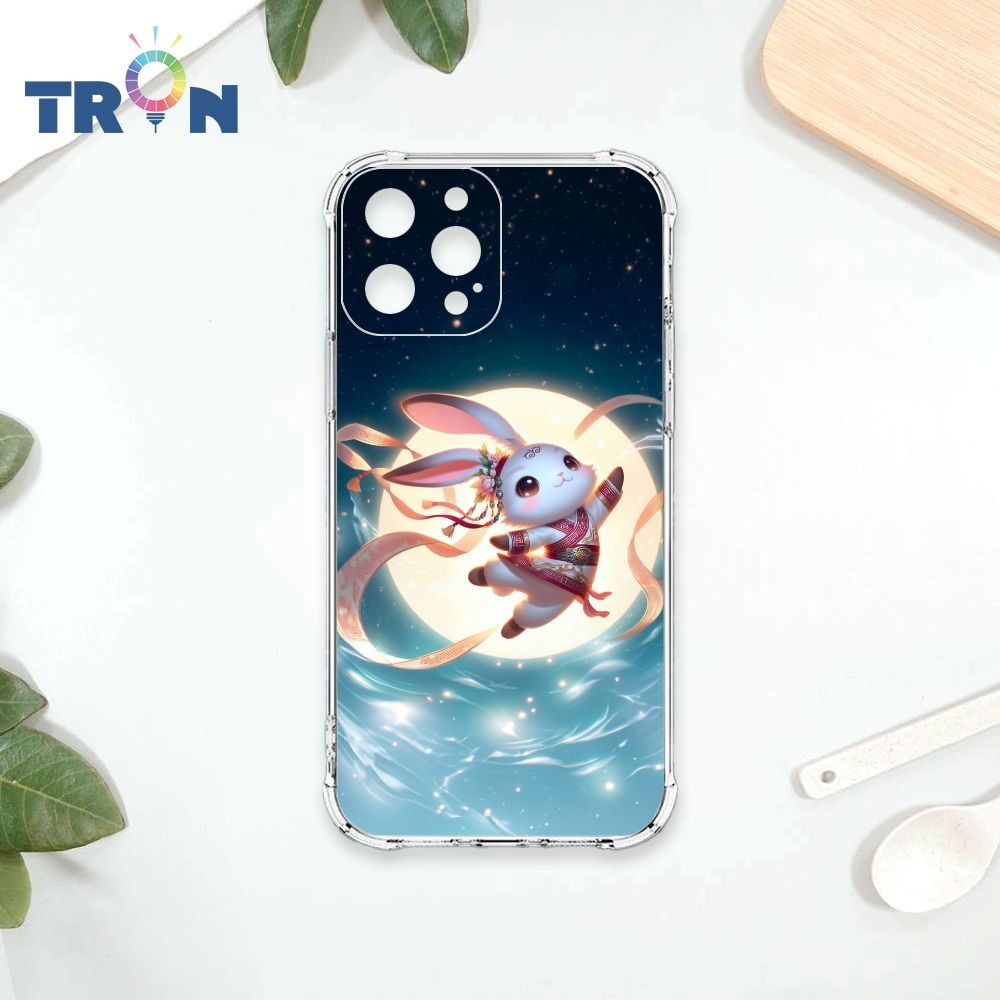  TRON IPhone 12 PRO 古風月亮兔子 四角防摔殼 手機殼