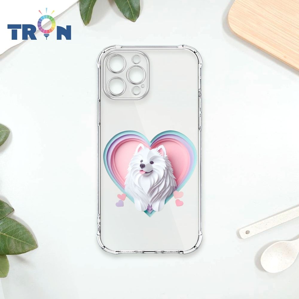  TRON IPhone 12 PRO 可愛紙雕薩摩耶 四角防摔殼 手機殼