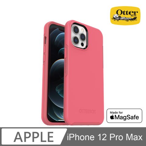 OtterBox iPhone 12 Pro Max Symmetry Plus 炫彩幾何⁺保護殼-粉 (支援MagSafe)