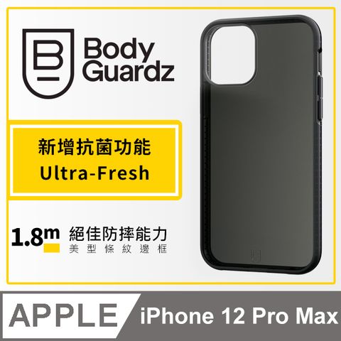 BodyGuardz 美國  iPhone 12 Pro Max Split 超輕量防滑軍規殼 - 全透黑