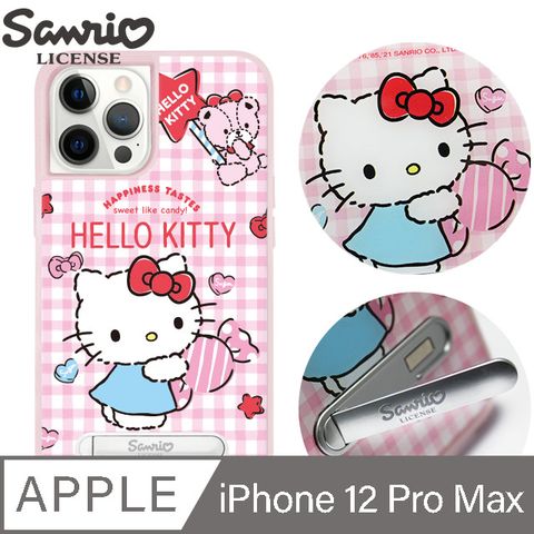 Sanrio 三麗鷗 三麗鷗 iPhone 12 Pro Max 6.7吋減震立架手機殼-鄉村凱蒂