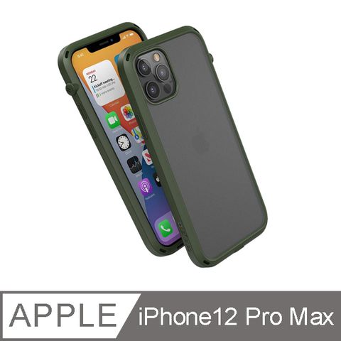 CATALYST iPhone12 Pro Max (6.7吋) 防摔耐衝擊保護殼●軍綠專利音量切換旋轉鈕獲2016年美國消費性電子展創新獎