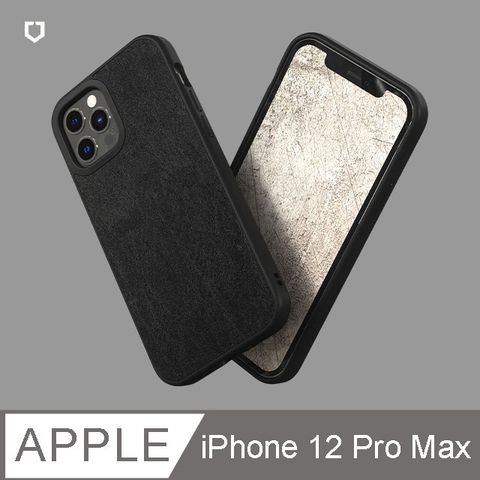 RHINOSHIELD 犀牛盾 iPhone 12 Pro Max (6.7吋) SolidSuit 防摔背蓋手機保護殼-皮革黑