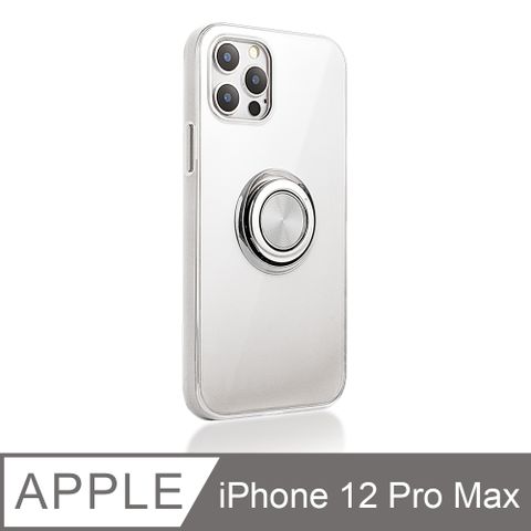 《指環支架空壓殼》iPhone 12 Pro Max 手機殼 i12 Pro Max 保護殼 磁吸式 軟殼(透明)支架360°自由調整