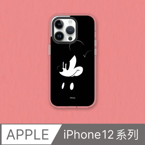 【犀牛盾】iPhone 12系列Clear透明防摔手機殼∣迪士尼-米奇系列-米奇黑設計