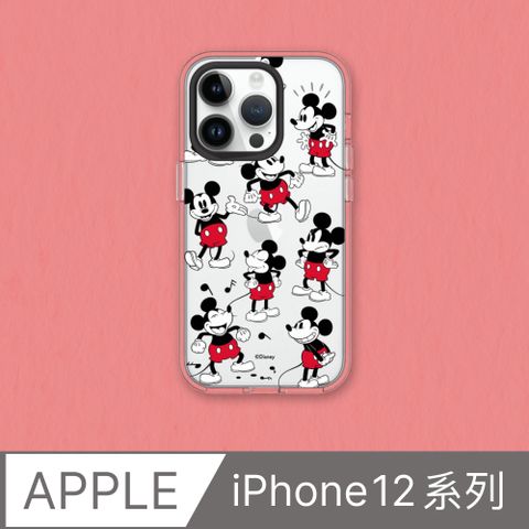 【犀牛盾】iPhone 12系列Clear透明防摔手機殼∣迪士尼-米奇系列-Sticker-米奇的常態