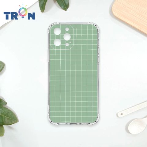 TRON IPhone 12 PRO MAX 手繪簡約方格紋A款 四角防摔殼 手機殼