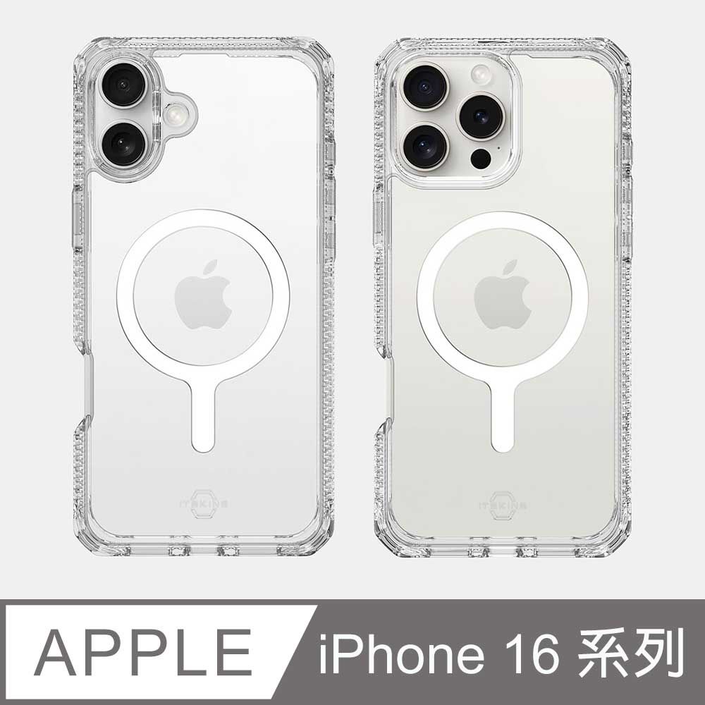 ITSKINS iPhone 16系列 HYBRID R CLEAR Mag磁吸防摔保護殼