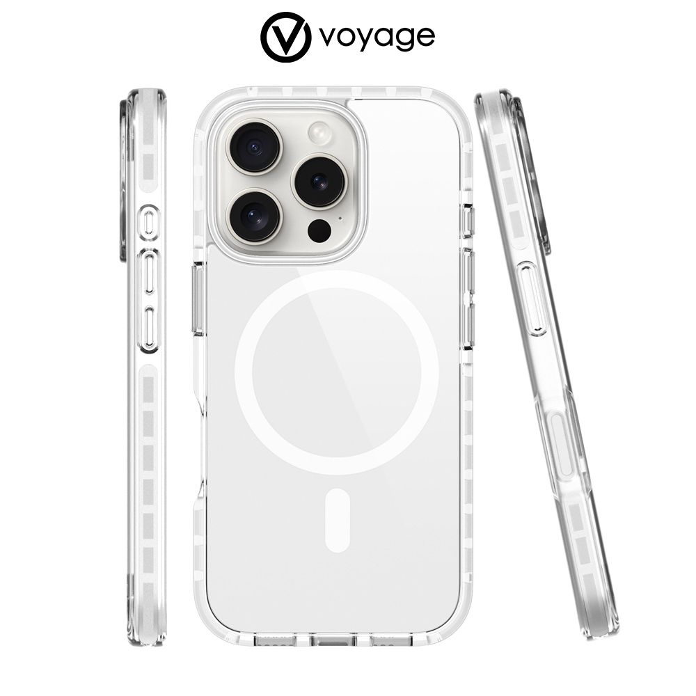 VOYAGE 超軍規防摔手機保護殼Pure Clear+ iPhone 16 / 16 Plus / 16 Pro / 16 Pro Max (Magsafe磁吸無線充電)