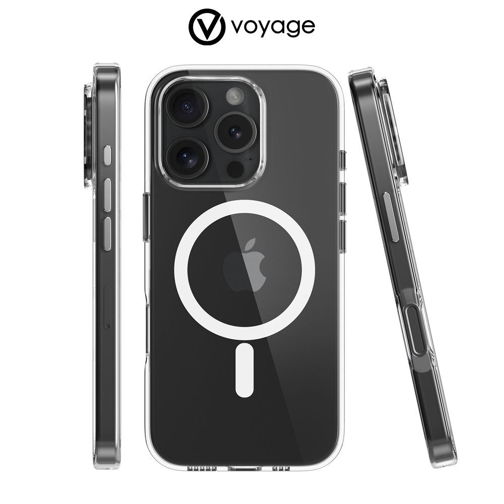 VOYAGE 超衝擊抗黃清透手機保護殼Pure Crystal+ iPhone 16/16 Plus/16 Pro/16 Pro Max(Magsafe磁吸無線充電)