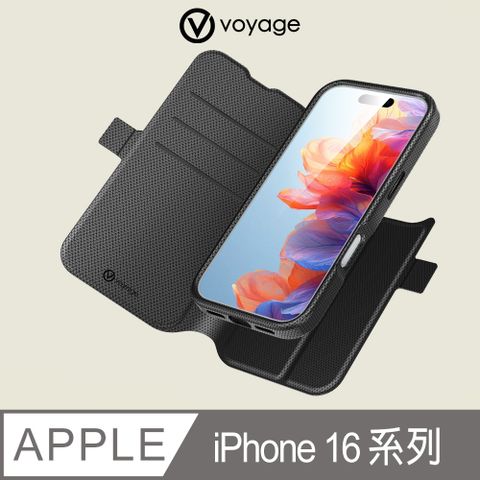 VOYAGE 2合1磁吸翻蓋皮套-iPhone 16 系列-黑