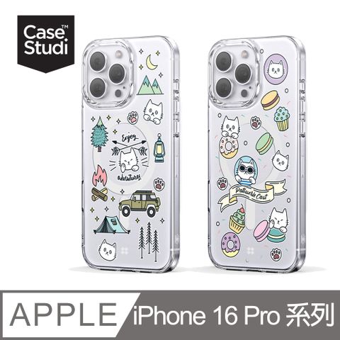 Case Studi iPhone 16 Pro/16 Pro Max Cast Magsafe 貓咪系列透明磁吸保護殼