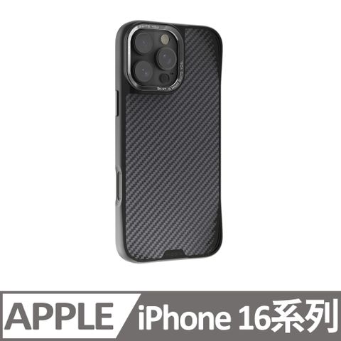 hoda 好貼 iPhone 16 Pro / Pro Max / Plus MagSafe 幻石軍規防摔保護殼-凱芙拉纖維