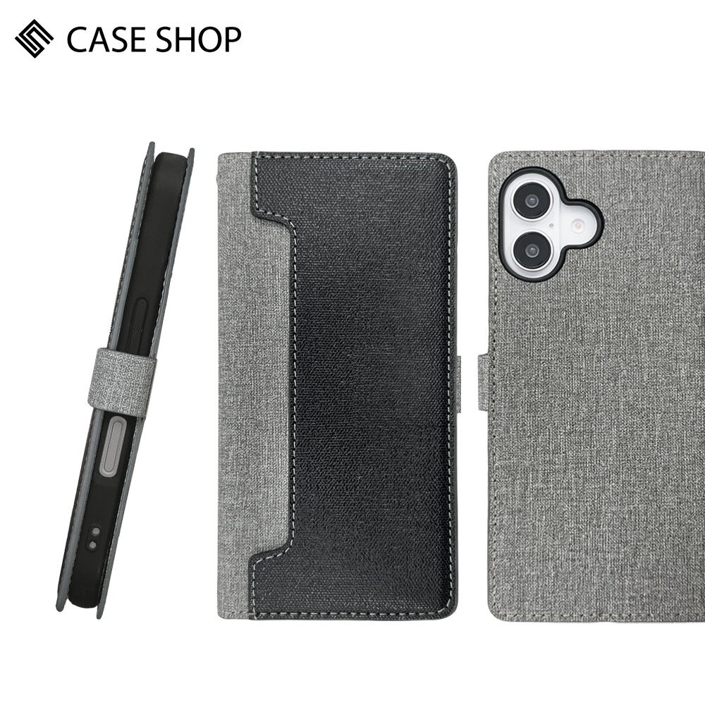 CASE SHOP 側掀站立式皮套 黑-iPhone 16 / 16 Plus