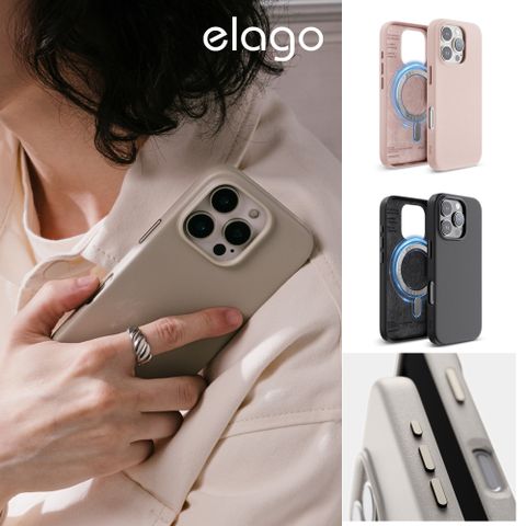 Elago iPhone 16 Pro/Pro Max磁吸植物皮革薄型手機殼