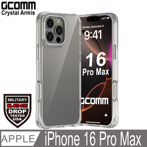 GCOMM iPhone 16 Pro Max 亮透3米軍規防摔殼 Crystal Armis