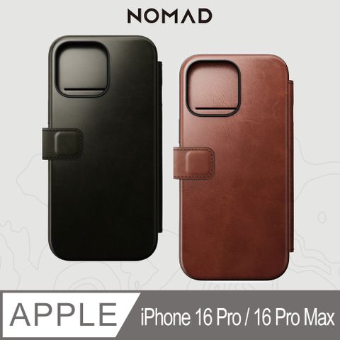 NOMAD 美國 摩登Horween皮革保護套-iPhone 16 Pro / 16 Pro Max (兼容Magsafe磁吸無線充電)