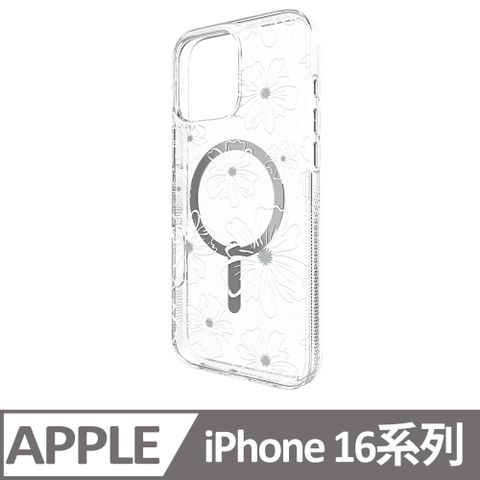 ZAGG iPhone 16 / 16 Plus / 16 Pro / 16 Pro Max 白色花卉 米蘭磁吸款-石墨烯防摔保護殼