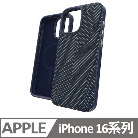 ZAGG iPhone 16 / 16 Plus / 16 Pro / 16 Pro Max 金線藍紋 倫敦磁吸款-石墨烯防摔保護殼