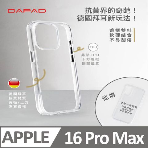 Dapad   Apple iPhone16 Pro Max 5G ( 6.9 吋 )     晶鑽抗黃保護殼