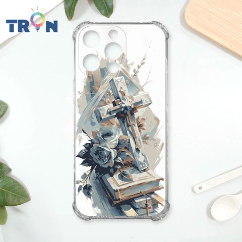 TRON IPhone 16 Pro Max 十字架水彩 四角防摔殼 手機殼